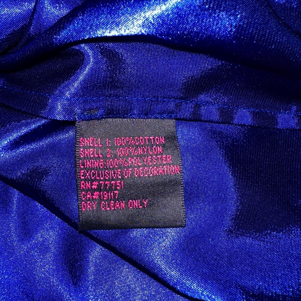 Betsey Johnson Black Blue Lace Fit & Flare Party Dress Y2K Size 4 - Picture 8 of 9